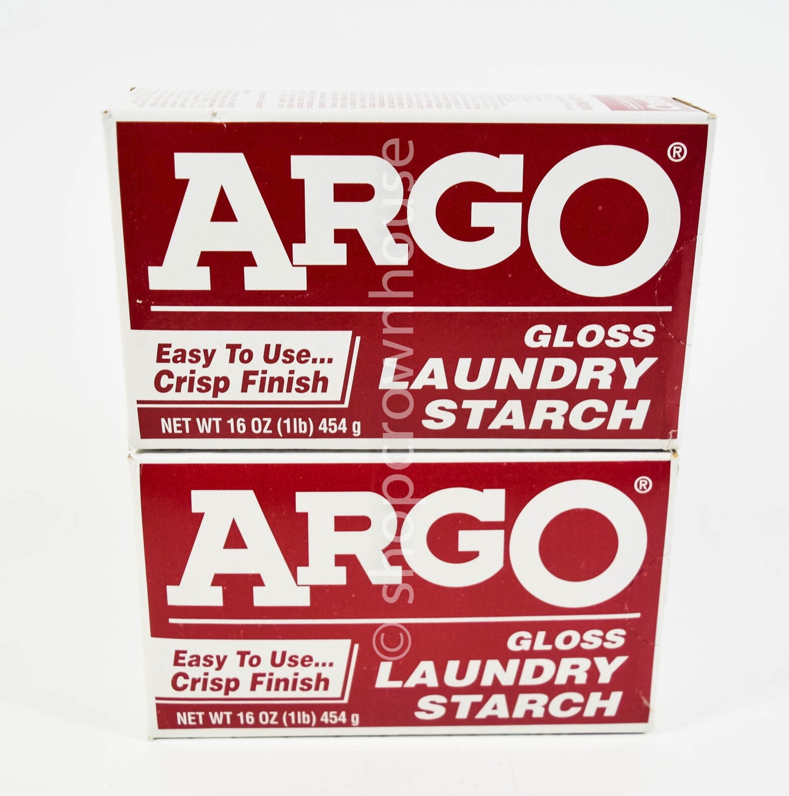 2 Argo Gloss Laundry Starch Easy to Use Crisp Finish 16 oz Best By 08