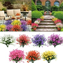 2*Artificial Flowers Clearance! Nomeni 2 Bunches of Artificial Flowers Rose Red, Fake Flowers Promotion Sale! Hot Pink