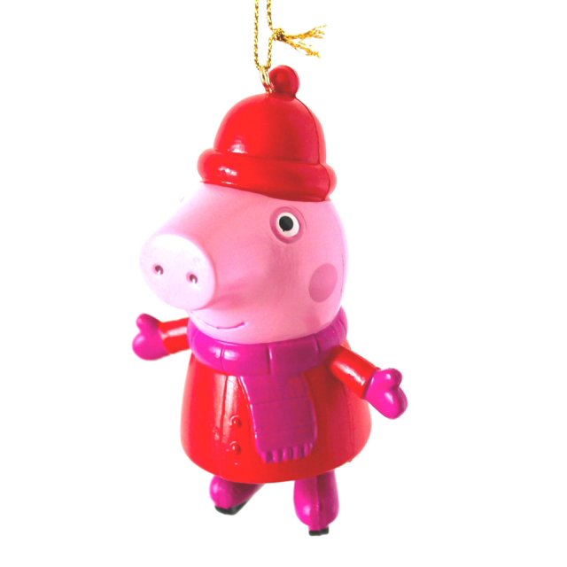 2 Assorted Peppa Pig Blow Mold Christmas Ornaments