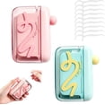 thumbnail image 1 of 2 Automatic Pop-Up Portable Dental Floss Dispensers with 50 Flosses, Portable Refillable Dental Pick Tray Dispensers, Suitable for Home, Restaurants, Travel Hotel Dinner (Green + Pink), 1 of 4