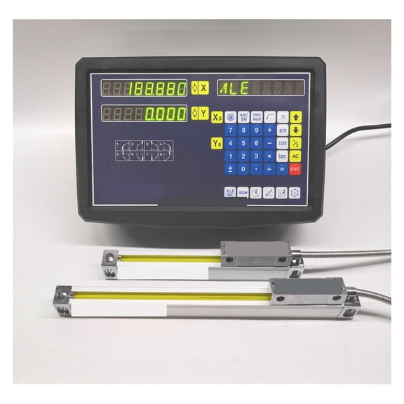 2 Axis Digital Readout With Linear Scale Linear Encoder Linear Ruler For Milling Lathe Machine ,Easy to Use
