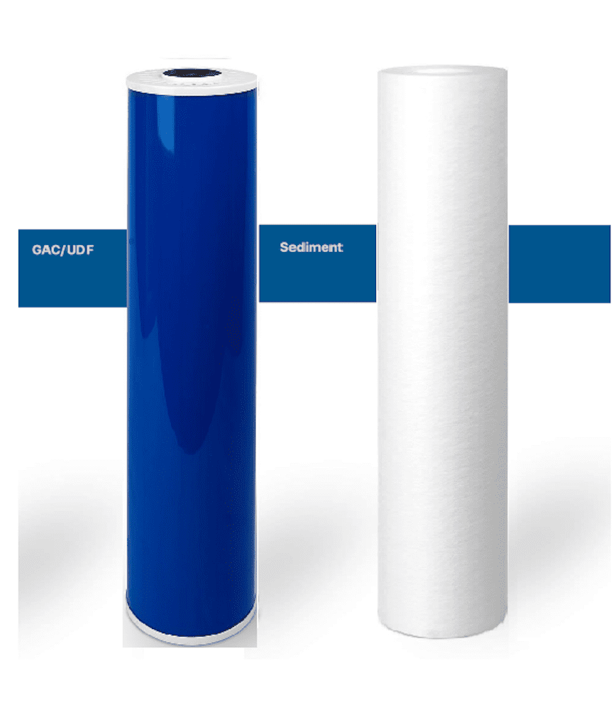 2 BIG BLUE 20" Filters : SEDIMENT + GAC WATER FILTERS CARTRIDGE 4.5" x 20"