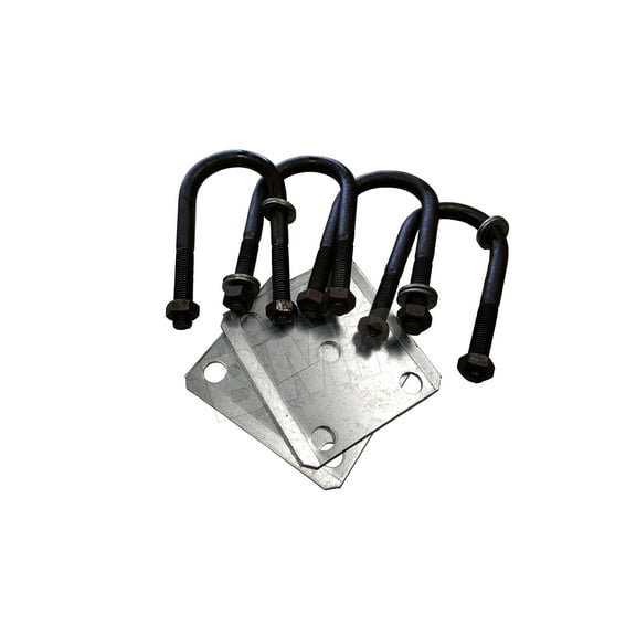 Boat Trailer Leaf Spring Axle Round M14 U-Bolt Kit 9/16" x 2.4" x 5 1/2"(2 Sets)-1000404.2