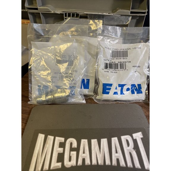 (2) BRAND NEW Eaton Weatherhead 08Z-B08-BG Z Series Crimp Hose Fittings