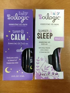 2 Baby Oilogic Slumber & Sleep Essential Oil Roll-On *Shelf Wear* W6C
