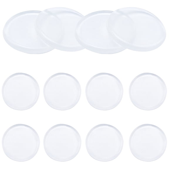 2 Bag Door Knob Wall Shield 6PCS Transparent Round Soft Rubber Wall Protector Clear 52x5mm 6pcs/bag