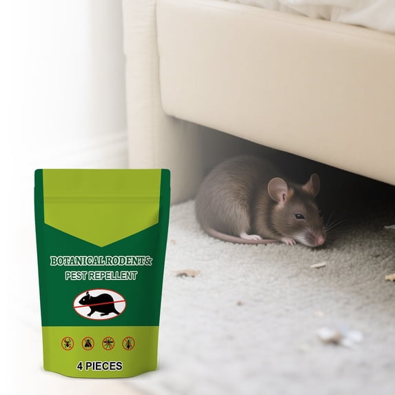 2 Bag Natural Peppermint Rodent Repellent Tablets, Plant-Based Mouse Rat Deterrent, Indoor & Outdoor Long Lasting Rodent Repeller for Attic, Garage, Warehouse, Yard Safe Non-Toxic Pest Control