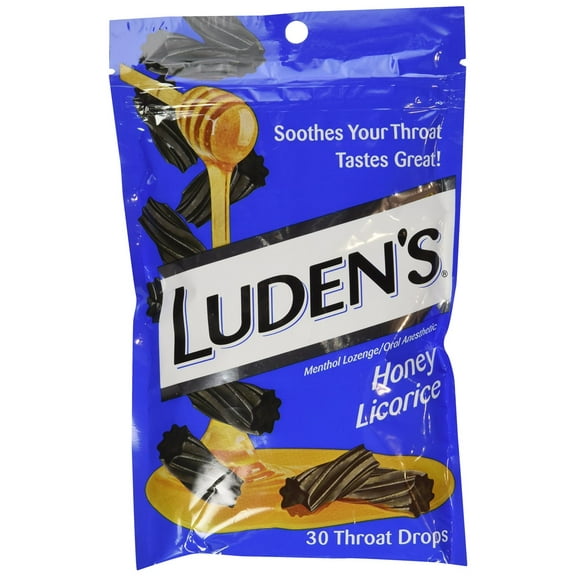 2 Bags Of Luden's Honey Licorice Throat Drops 30 Count Each