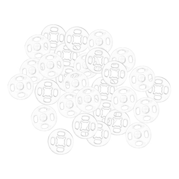2-Pack Clear Transparent Buttons for Clothing - Pin Maker Buttons to Prevent Cracking and Secure Fastening