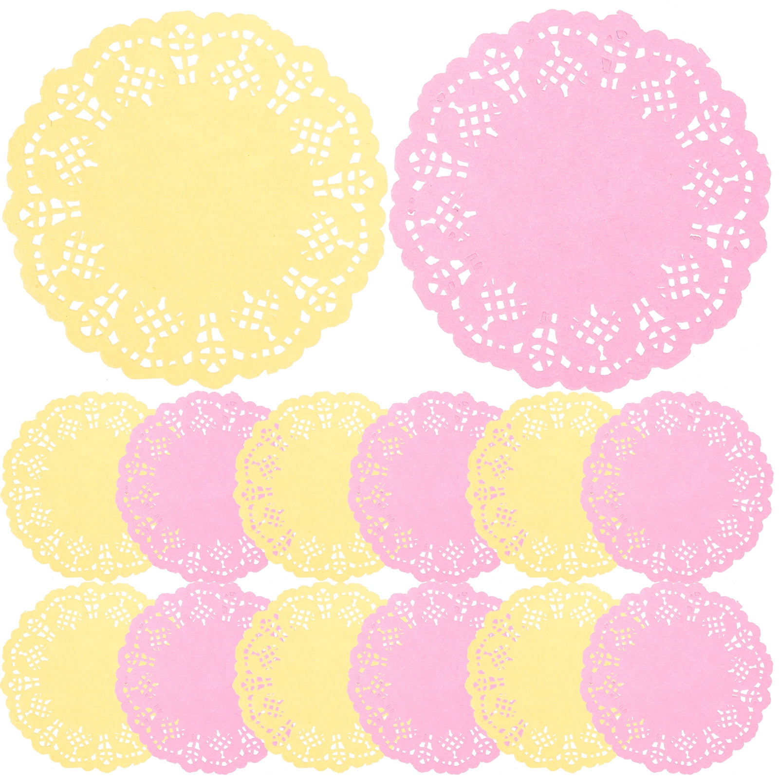 2 Bags of Colored Paper Placemat Dining Table Decorative Paper Doilies