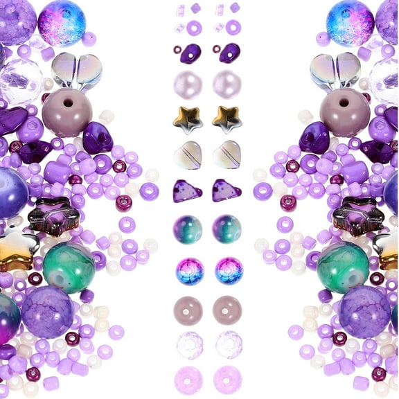 2 Bags of DIY Jewelry Beads DIY Crafts Glass Beads for Necklace Earrings Bracelet Making