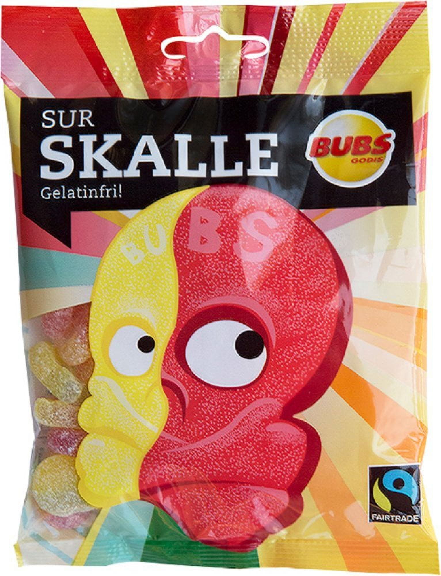 2 Bags x 90g of Bubs Godis Sur Skalle Sur Skallar Original