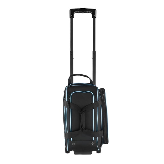 2 Ball Bowling Bag with Wheels, Double Roller Bowling Bag with Shoe Compartment, Heavy Duty 600D Oxford Bowling Ball Carrier for Men Women