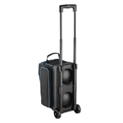 2 Ball Bowling Bag with Wheels,Retractable Handle&Shoe Compartment for Size 16,Double Roller Tote for Accessories