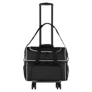 2 Ball Roller Bowling Bag with Wheels,Separate Shoe Compartment Fits Size 16&Large Accessory Pocket,Retractable Handle
