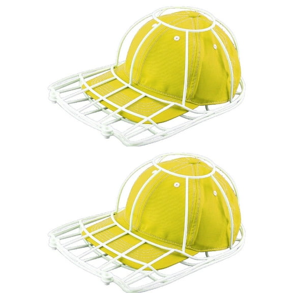2 Ballcap Cap Washer, Baseball Hat Cleaner, Shaper Protector Cage, Ball Cap Form for Washing Machine Dishwasher Closet Hanger Organizer