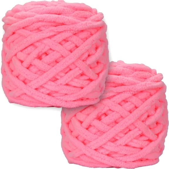 2 Balls Soft Chenille Yarn Velvet Yarn for Crocheting,Fluffy Yarn for Knitting and Crochet DIY Craft,Blanket Yarn for Hat Scarf Blanket Slippers