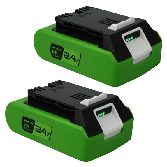 2 Banshee Replacement Batteries, Compatible With Greenworks 29842 24V Lithium-Ion Battery, 2.0 AH