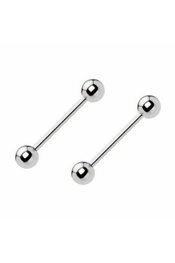 2 Barbells surgical steel 14 Gauge