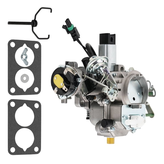 2 Barrel Electric Choke Carburetor Aluminum Fuel System Replacement for Jeep CJ5 CJ7 Wrangler Cherokee Wagoneer, Fits AMC Eagle Spirit, OE 180-6458 C2BBD 10-10077
