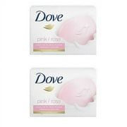 2 Bars Dove Beauty Cream Bar Moisturizing Soap Pink 135G/ 4.75 oz.
