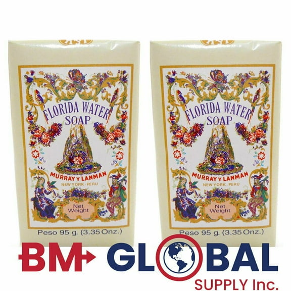 2 Bars of Murray & Lanman Florida Water Bar Soap: 3.35 oz