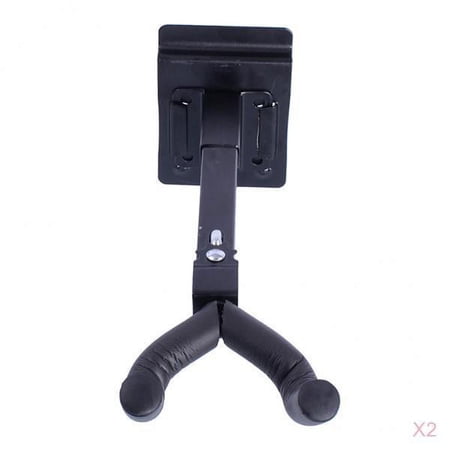 2 Bass Guitar Wall Hanger Holder Storage Display Stand Bracket Set