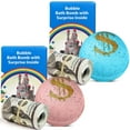 thumbnail image 1 of 2 Bath Bombs Set with Money Surprise Inside - Bill Up to $100 Bill in Each - Natural and Organic Ingredients - Made in USA, 1 of 8