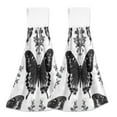 thumbnail image 1 of 2 Bathroom Towels Kitchen Towels 18.2x14In Velcro Hand Wipes Dish Cloths & Dish Towels Washroom Towels Face Towel Hand Wipes Black Beautiful Butterfly, 1 of 7