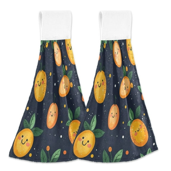 2 Bathroom Towels Kitchen Towels 18.2x14In Velcro Hand Wipes Dish Cloths & Dish Towels Washroom Towels Face Towel Hand Wipes Cartoon Cute Mango