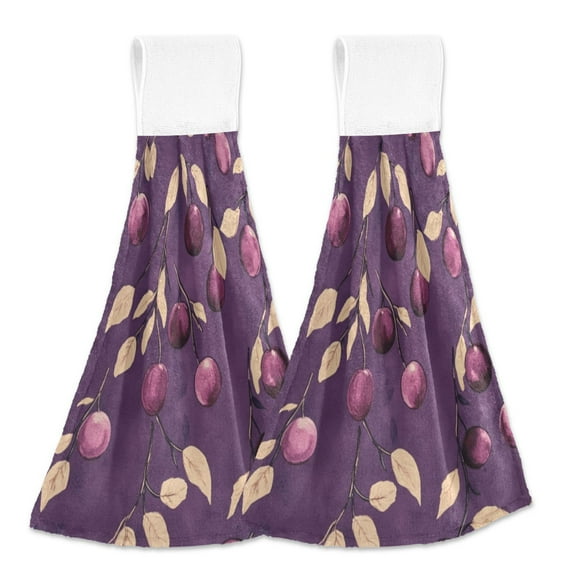 2 Bathroom Towels Kitchen Towels 18.2x14In Velcro Hand Wipes Dish Cloths & Dish Towels Washroom Towels Face Towel Hand Wipes Purple Plum
