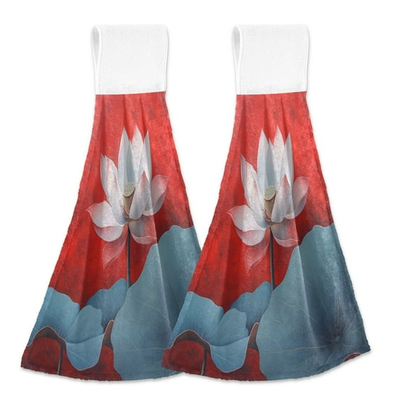 2 Bathroom Towels Kitchen Towels 18.2x14In Velcro Hand Wipes Dish Cloths & Dish Towels Washroom Towels Face Towel Hand Wipes Super Cool Lotus