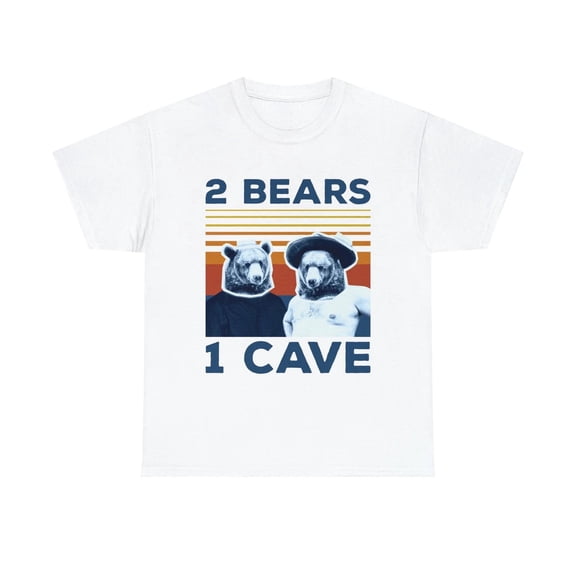 2 Bears 1 Cave Shirt, 2 Bears 1 Cave Funny Head Vintage Unisex Tee