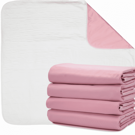 2 Bed Pads Washable Incontinence Underpad Chucks Absorbs 8oz 34 x 36 Pink