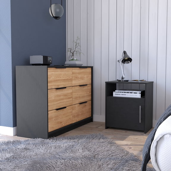 2 Bedroom : 4 Dresser And Nightstand. Easy Assembly Via Interlocking. Pre-drilled Holes For Precision Build. Clear Manual. Particle Board Materials. 23.39 In. Height, 20.09 Width, 29.39 Lb Weight,
