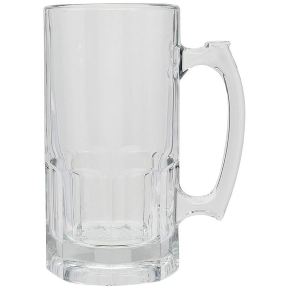 2 Beer Mugs Made in Mexico Mexican Jarro de Cerveza Vidrio Glass Super Jarro 1-Liter Tarro Cervecero