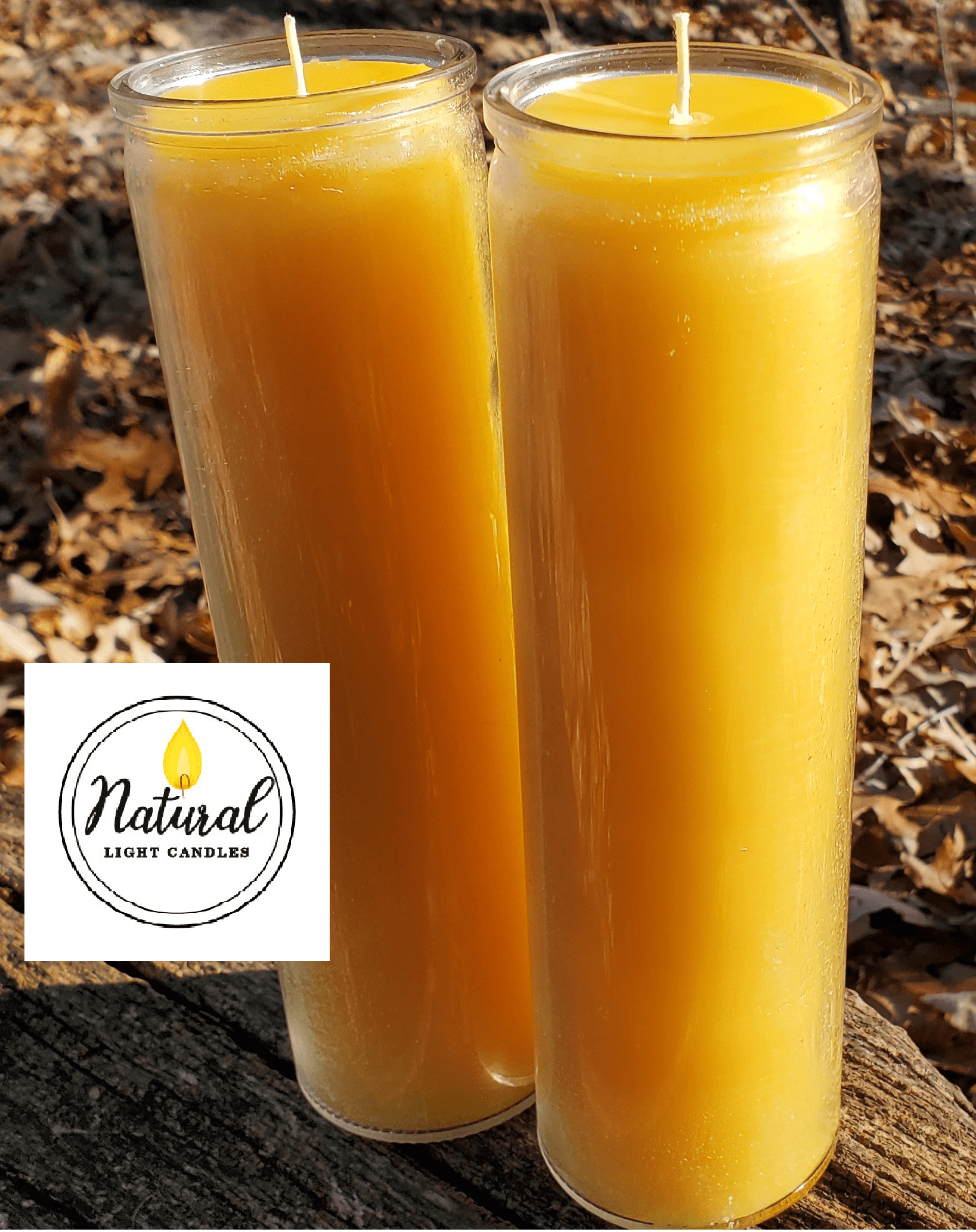 2 Beeswax Vigil candles made by Natural Light Candles only. Meditation