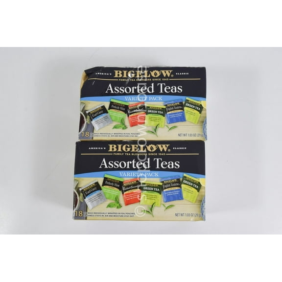 2 Bigelow ASSORTED TEAS Variety Pack 18 Bags 36 Total 1.03oz 01/2025 READ
