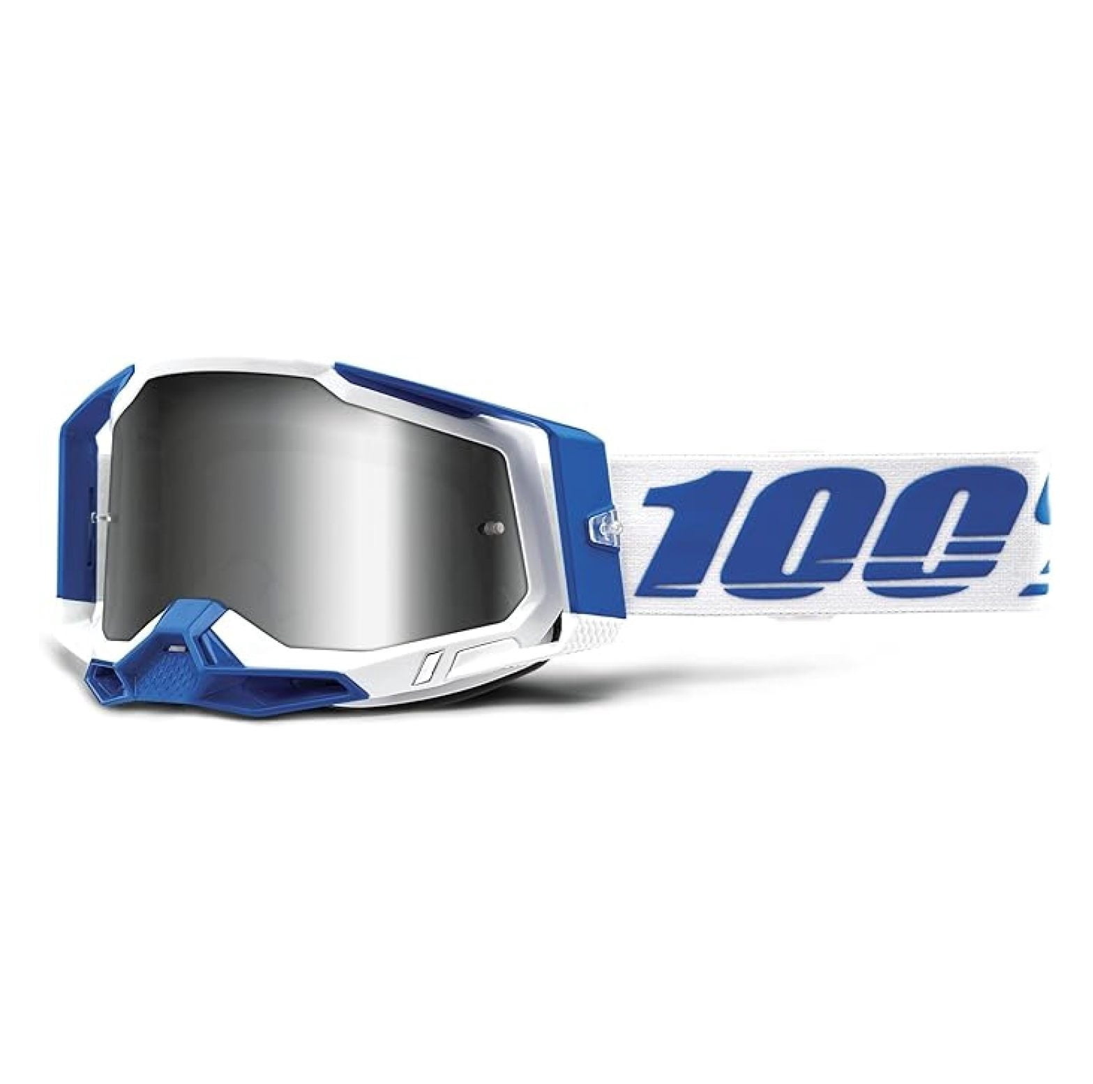 2 Bike & Motocross Goggles - MX and MTB Racing Protective Eyewear (Isola - Mirror Silver Flash Lens)