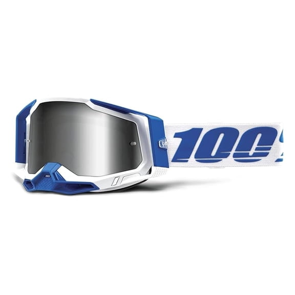 2 Bike & Motocross Goggles - MX and MTB Racing Protective Eyewear (Isola - Mirror Silver Flash Lens)