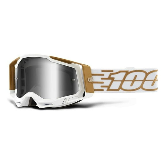 2 Bike & Motocross Goggles - MX and MTB Racing Protective Eyewear (MAYFAIR - Mirror Silver Lens)