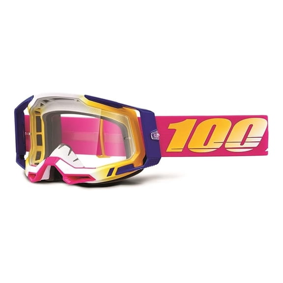 2 Bike & Motocross Goggles - MX and MTB Racing Protective Eyewear (Mission - Clear Lens)