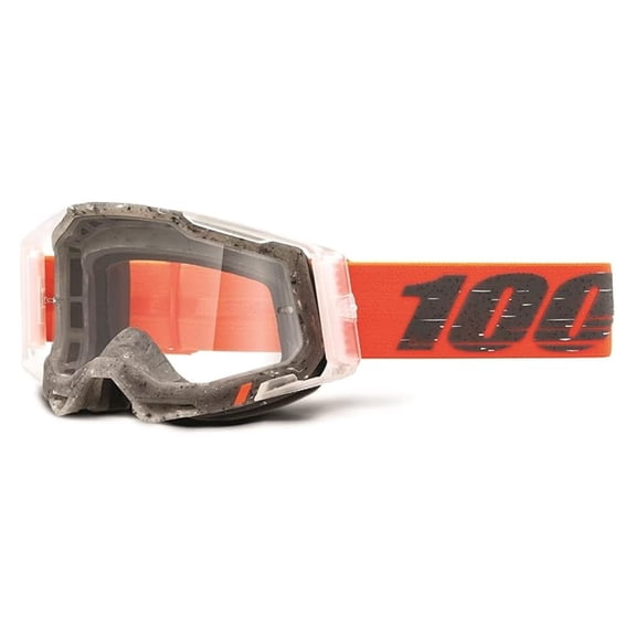 2 Bike & Motocross Goggles - MX and MTB Racing Protective Eyewear (Schrute - Clear Lens)