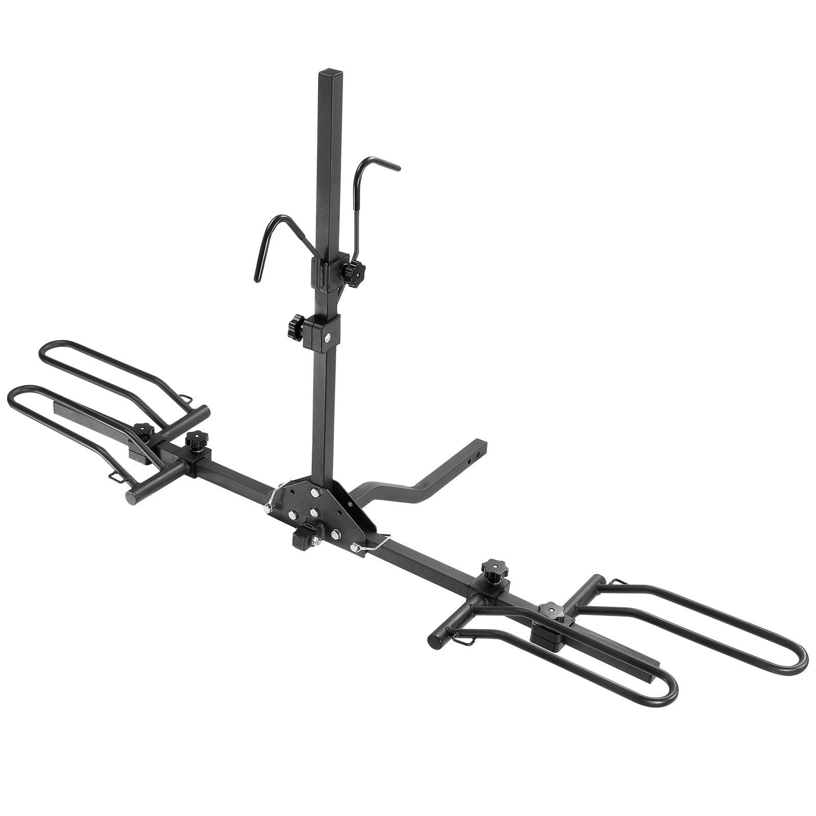 2-Bike Rack Hitch Mount Folding Carrier for Car, Truck, SUV - Fits 1.25" & 2" Receiver - Heavy Duty, Easy Install, Space Saving