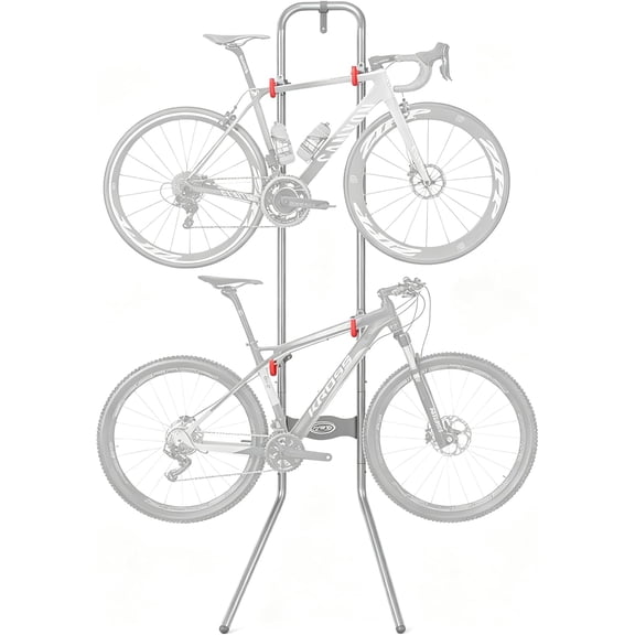 2 Bike Storage Rack (Max. 120LBS) - Gravity Wall Bike Rack - Fully Adjustable Bike Rack Garage,Home or Apartments - Vertical Bike Stand for Road, Mountain, and Hybrid Bicycles