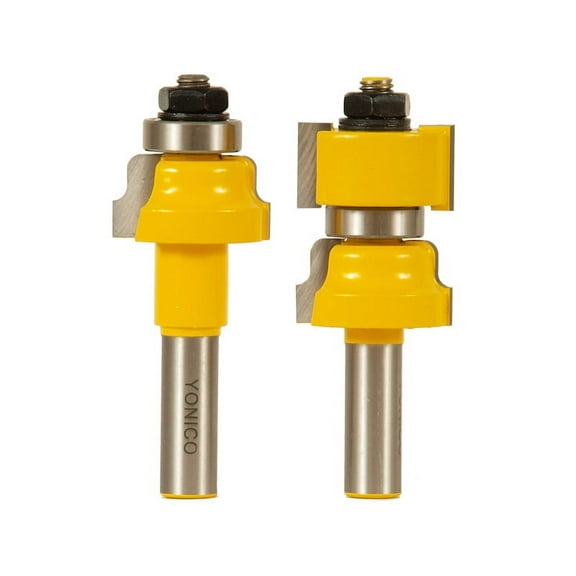2 Bit Ogee Window Sash Router Bit Set - 1/2" Shank - Yonico 18227
