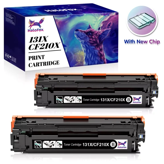 2 Black CF210X 131X Toner Cartridge for Pro 200 Laserjet M251n M276nw Printer