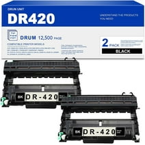[2-Black] DR420 Compatible DR420 DR-420 Drum Unit Replacement for Brother DCP-7060D 7065D Intellifax 2840 940 MFC-7365DN 7460DN 7860DW HL-2240D 2242D 2250DN 2270DW 2275DW 2280DW Printers