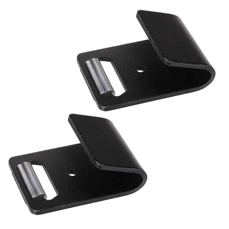 2" Black Flat Hook w/ Defender - 10,000 lb. Break Strength - 2 Pack