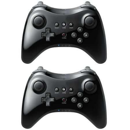 2 Black High Quality U Pro Bluetooth Wireless Controller for Nintendo Wii U